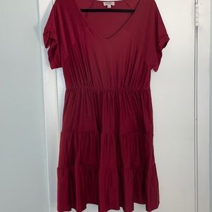 Crimson Color Dress